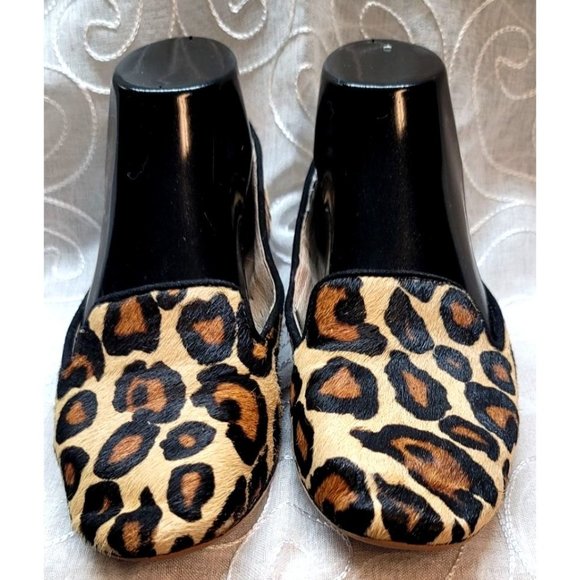 Sam Edelman Alvin Loafer Leopard Print Calf Hair Size 6.5M Holiday - Picture 2 of 6